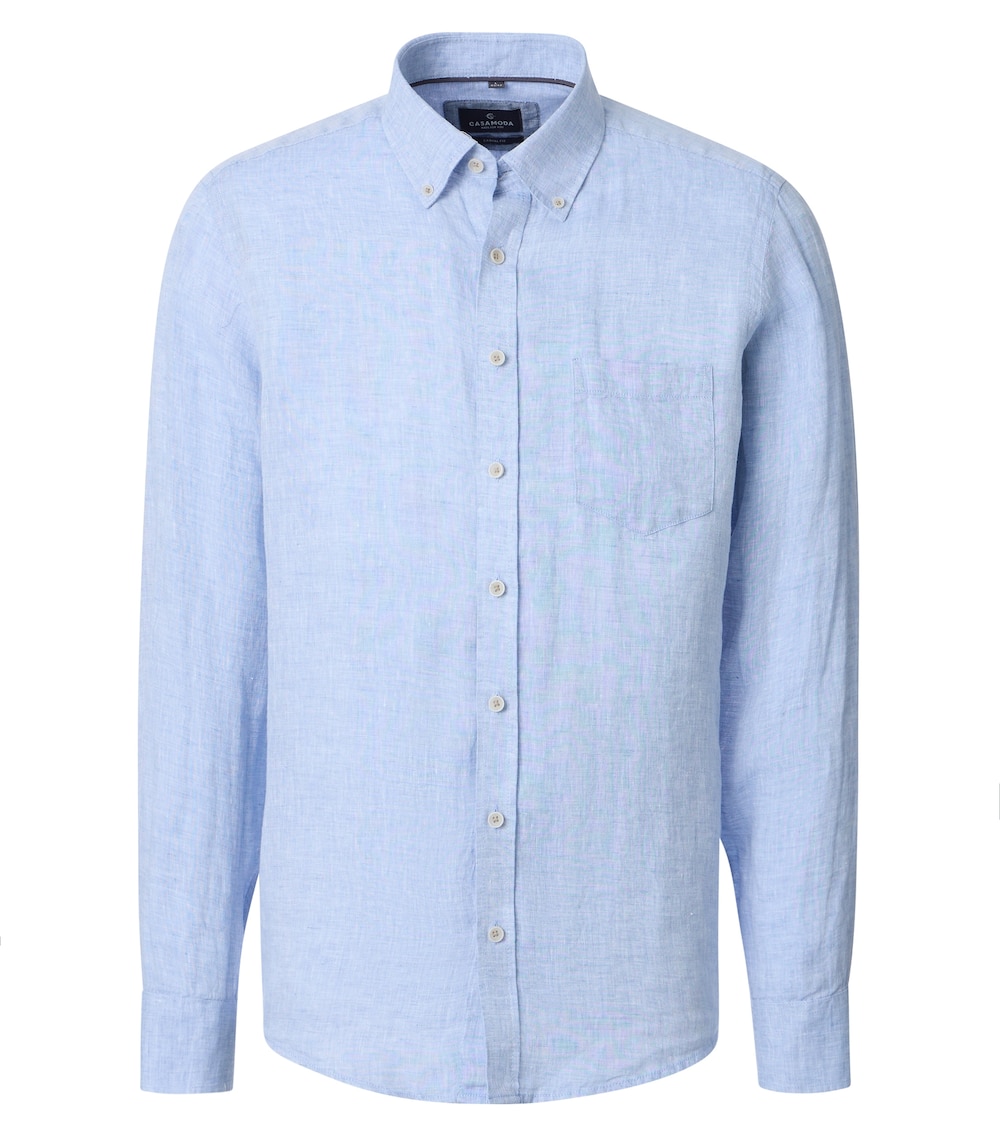 Leinenhemd uni Casual Fit
