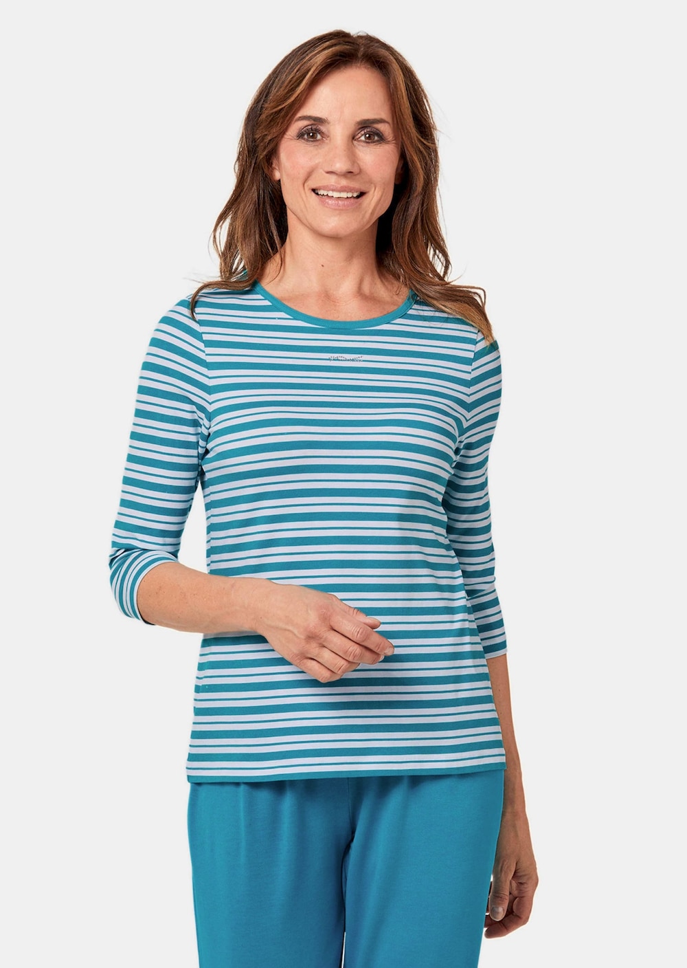 Ringelshirt mit U-Boot-Ausschnitt
