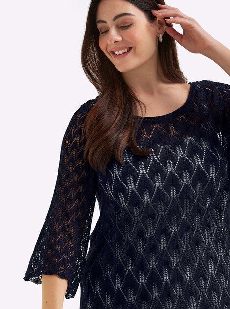 3/4-Arm-Pullover 3/4-Arm Ajour