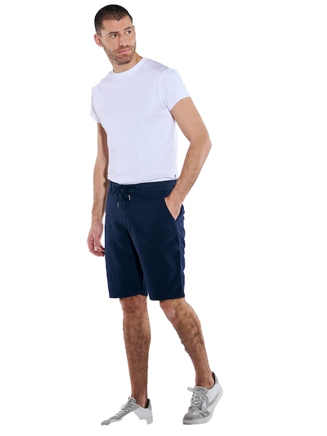 Herren Chino-Bermuda mit Tunnelzug , Marineblau