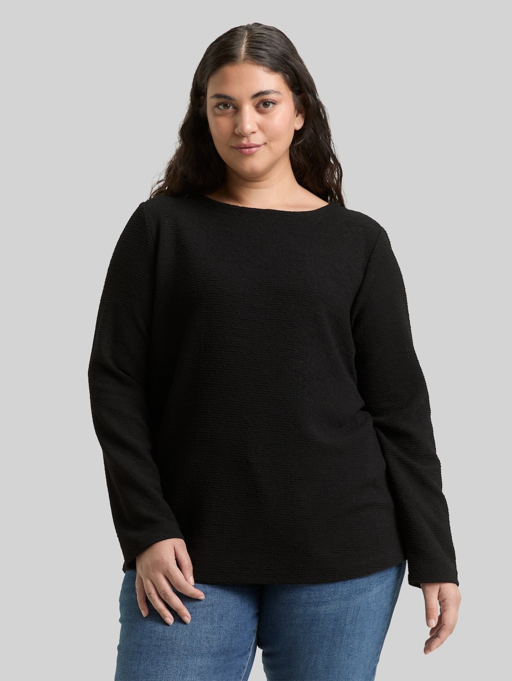 Sweatshirt mit Glitzer-Effekt