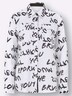 Bluse Langarm Sonstiges Muster Hemdkragen