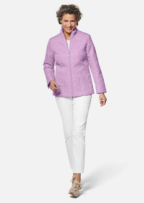 Jacke mit floraler Steppung