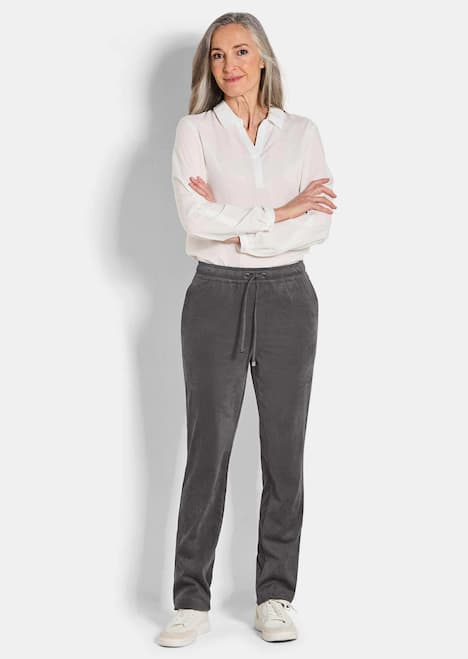 Freizeithose SARA, Veloursleder-Optik