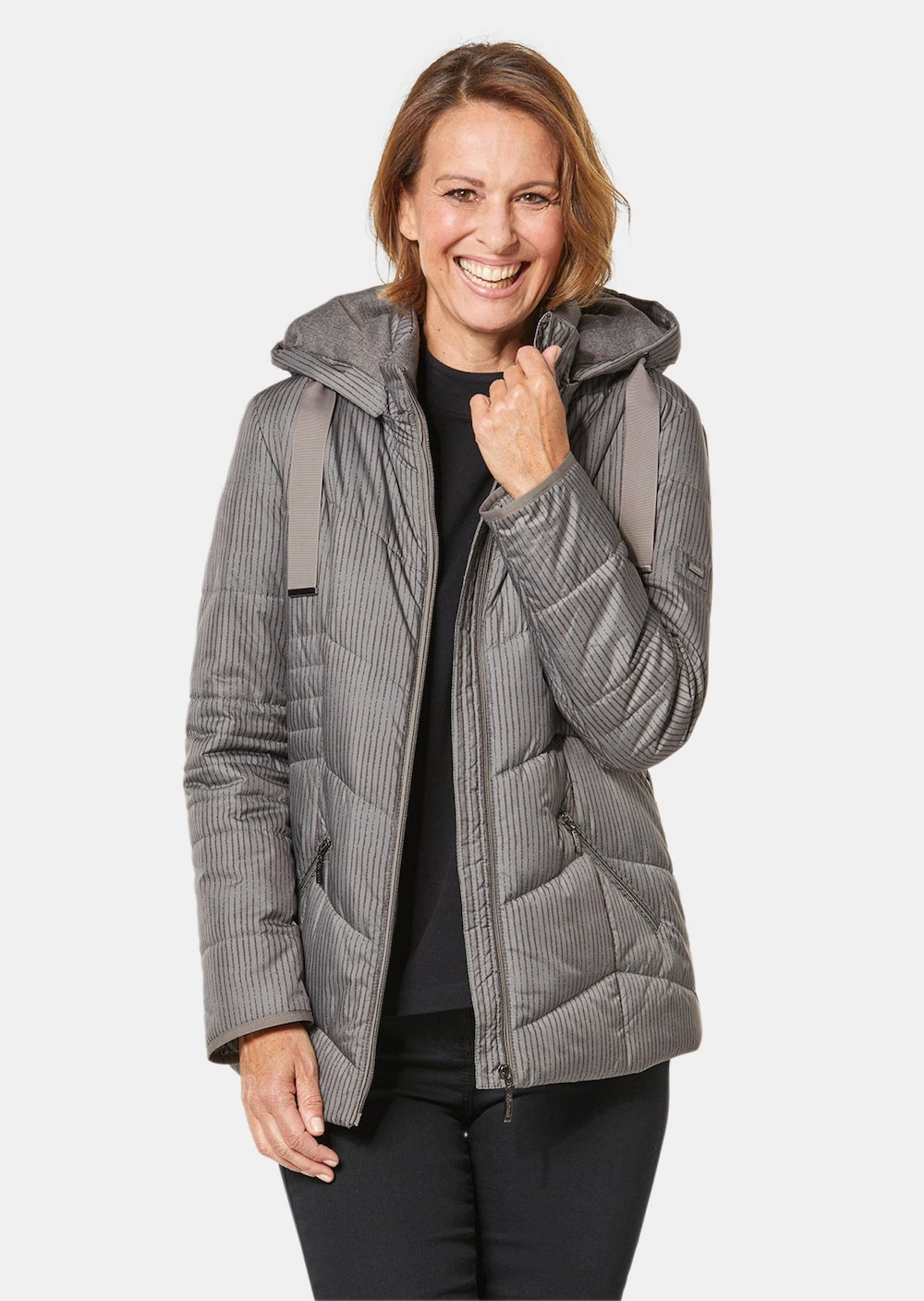 Steppjacke mit farbharmonischem Druck