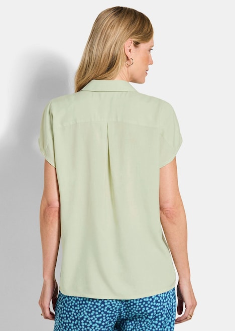 Viskosebluse mit Hemdkragen
