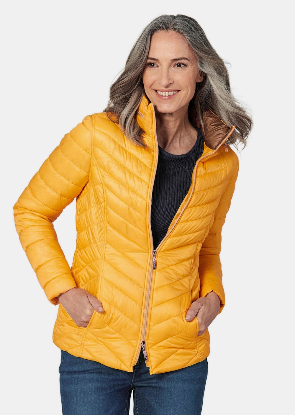 Leichte Steppjacke in knitterarmer Ware