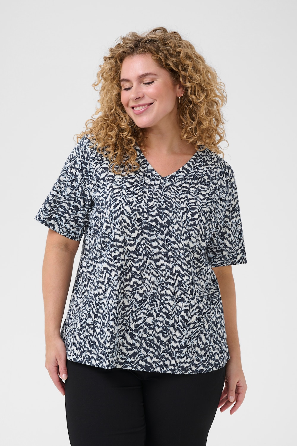 Blouse met korte mouwen Regular fit