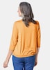 Chiffon-Shirt mit 3/4-Arm, Rundhals