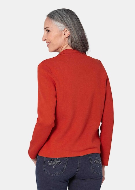 Baumwoll-Cardigan in roter Jeansoptik