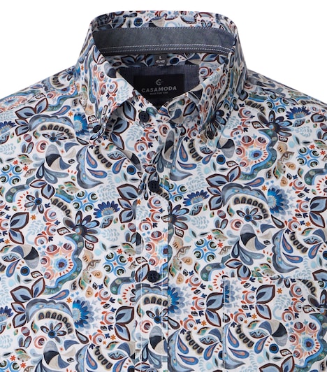 Freizeithemd Kurzarm Print Comfort Fit