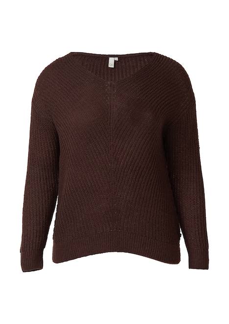 Strickpullover mit V-Ausschnitt