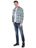Herren Overshirt kariert , Khaki