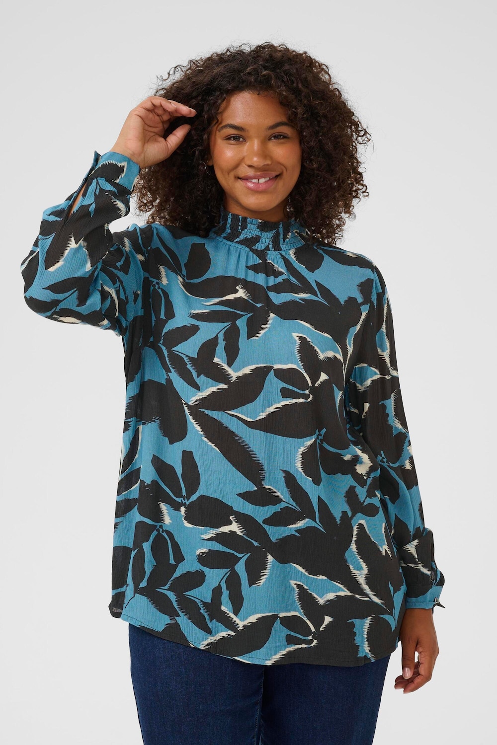 Langarm-Bluse Regular fit