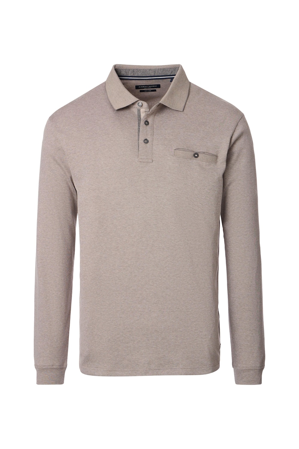 Polo-Shirt Langarm uni