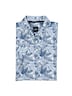Herren Gemustertes Poloshirt mit Knopfleiste , Mittelblau