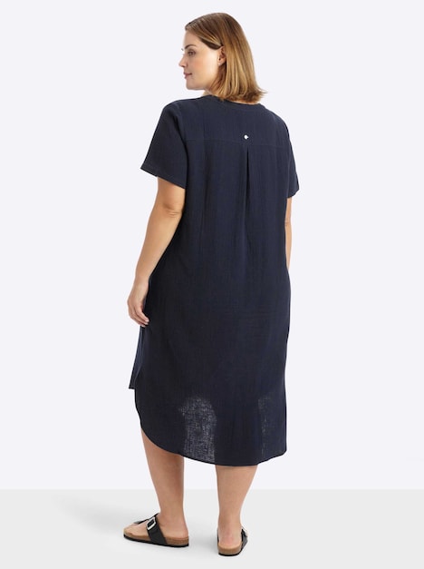 Kleid Kurzarm Ohne Kragen