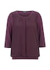 Chiffon-Shirt mit 3/4-Arm, Rundhals