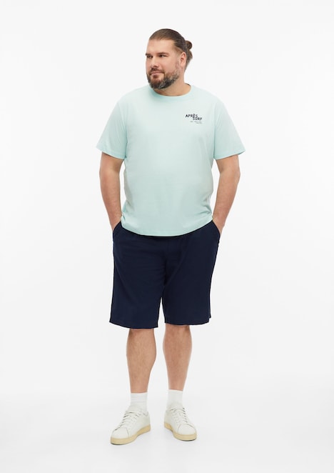 Baumwoll-T-Shirt mit Front- und Rückenprint