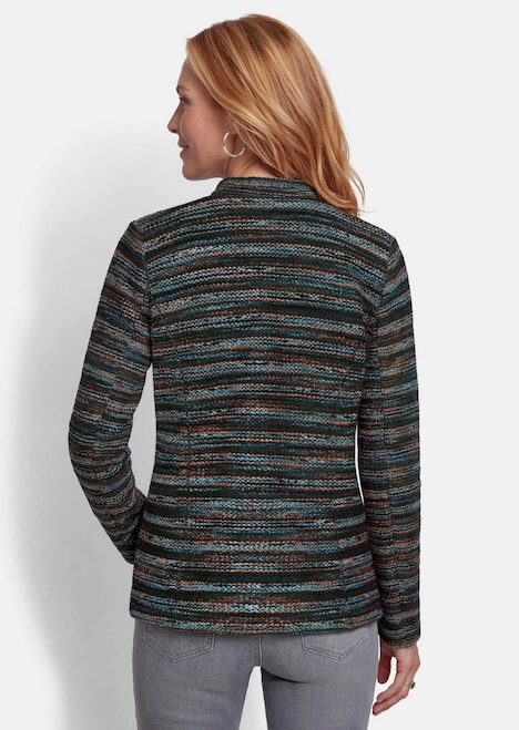 Streifenjacke mit Stehkragen