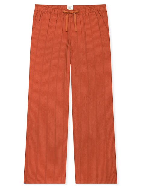 Schiesser Damen Pyjamahose Mix Relax terracotta