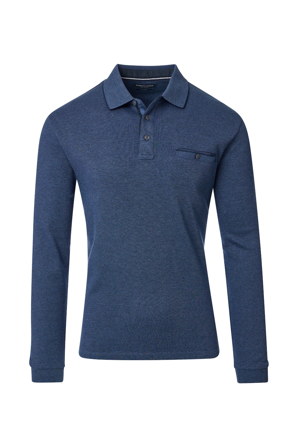 Polo-Shirt Langarm uni