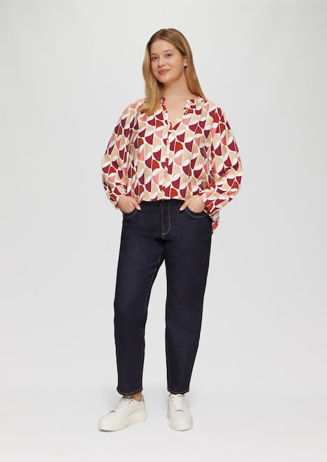 Strukturierte Bluse aus Viskosemix