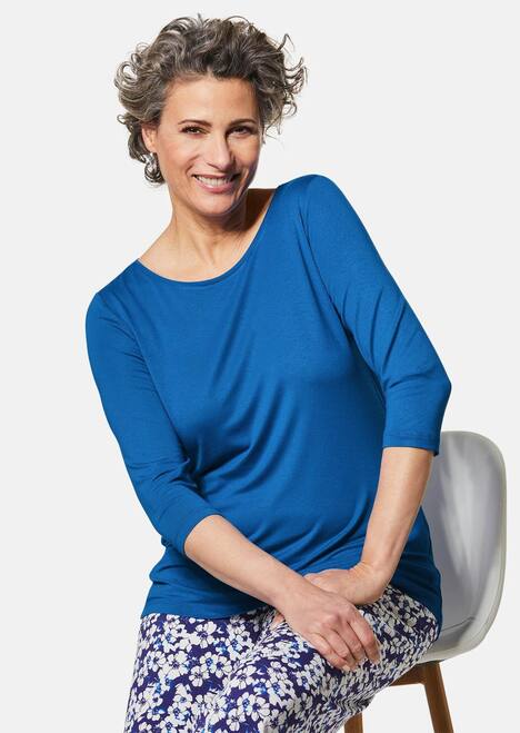 Trageangenehmes Viskoseshirt mit Elasthan