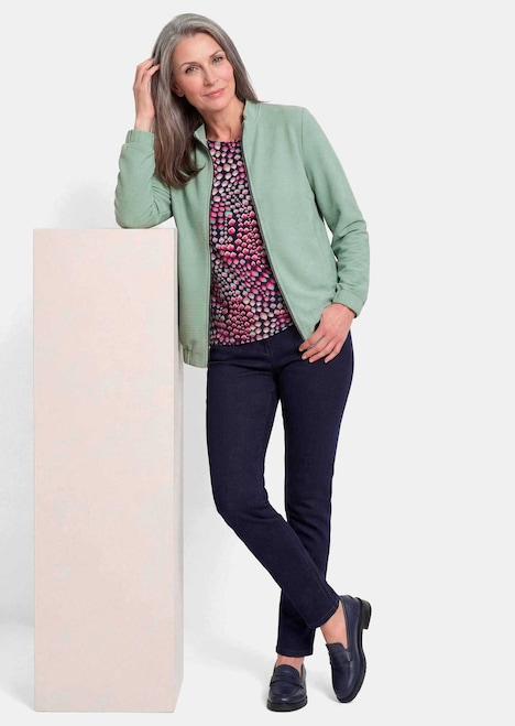 Jerseyjacke mit Ottomanstruktur