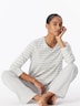 Schiesser Damen Pyjama Casual Essentials - silbergrau-mel.
