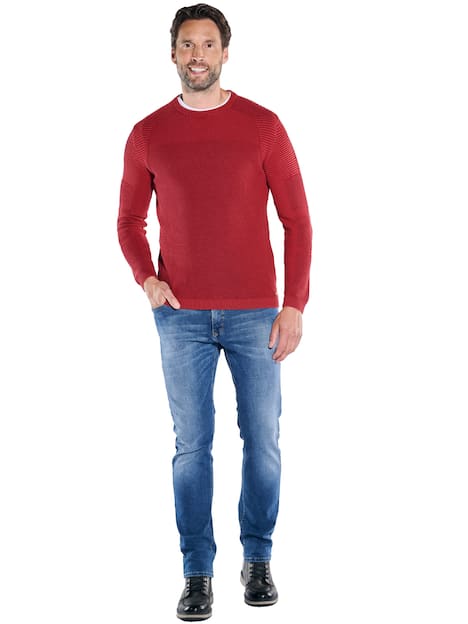 engbers Herren Pullover aus Baumwolle , Rot