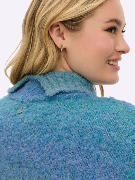 Pullover Langarm Jersey Sonstiges Muster Stehkragen