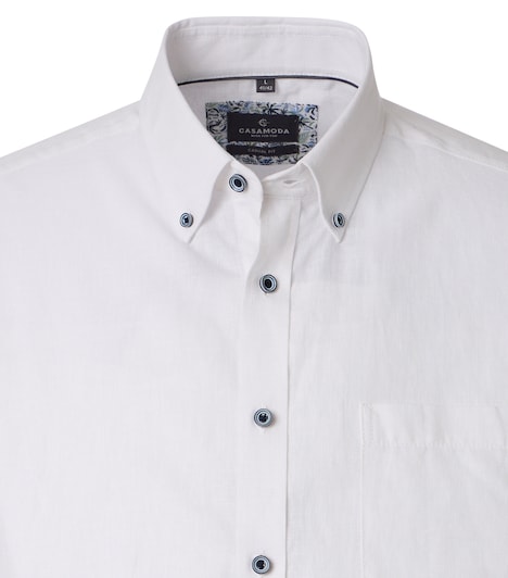 Leinenhemd kurzarm uni Casual Fit