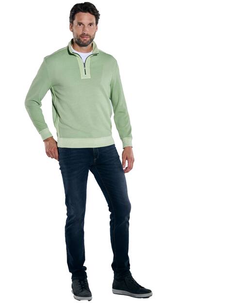 engbers Herren Sweatshirt mit Zipper , Hellgruen