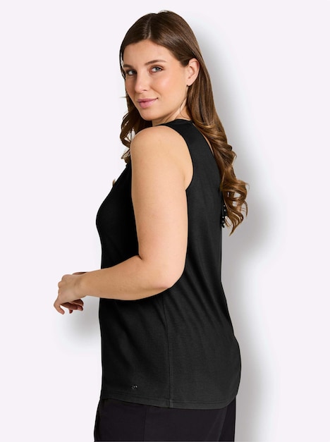 Shirttop Shirttop mit Bindeband im Nacken Ärmellos