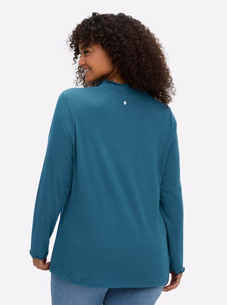 Shirtrolli Langarm Uni Stehkragen