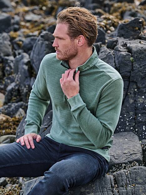 engbers Herren Sweatshirt regular , Petrolgruen