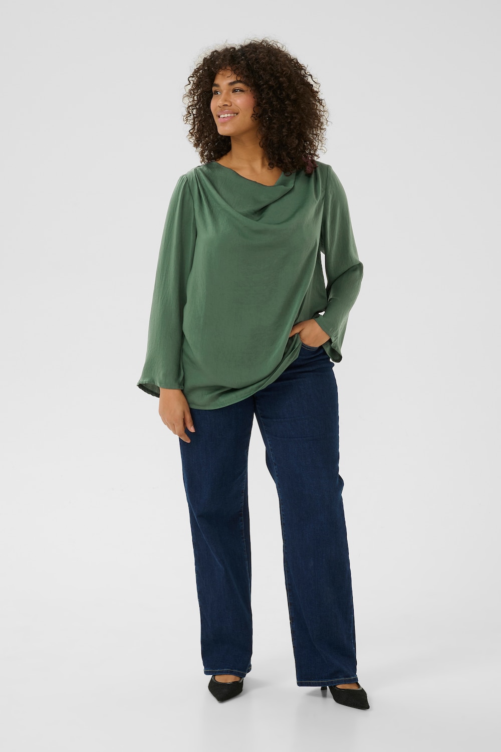 Langarm-Bluse Regular fit