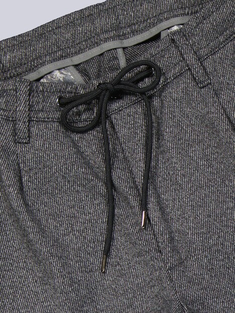 Herren Chino mit Tunnelzug , Anthrazit