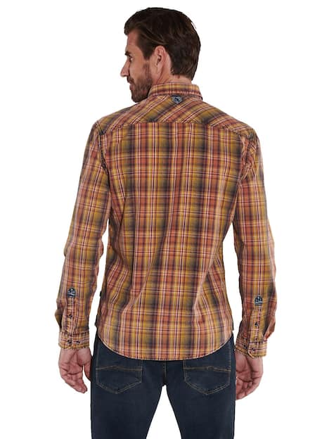 engbers Herren Langarm-Hemd kariert , Rot