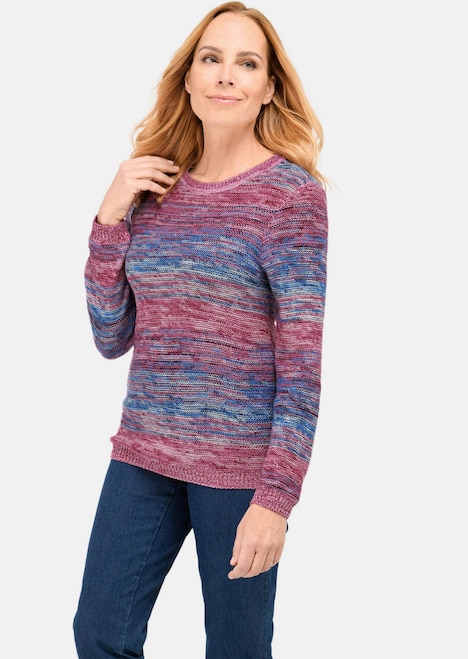 Multicolor-Pullover mit erfrischendem Farbverlauf