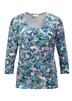 Florales Halbarmshirt mit Rundhals