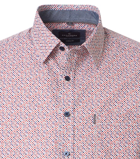 Freizeithemd Kurzarm Print Casual Fit