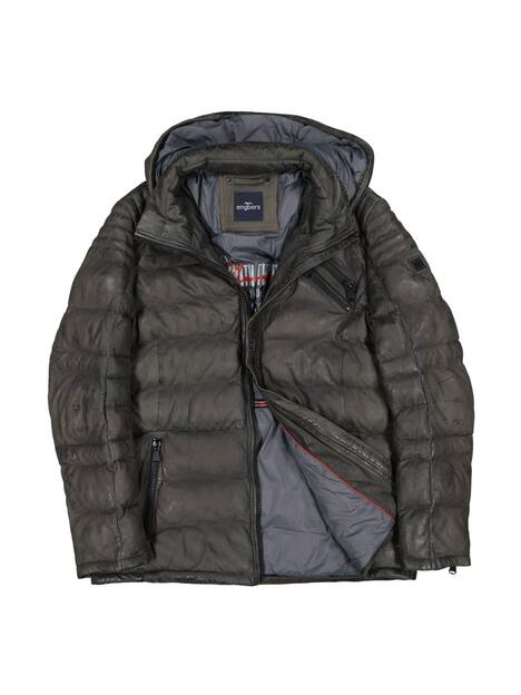 engbers Herren Lederjacke , Schwarzbraun