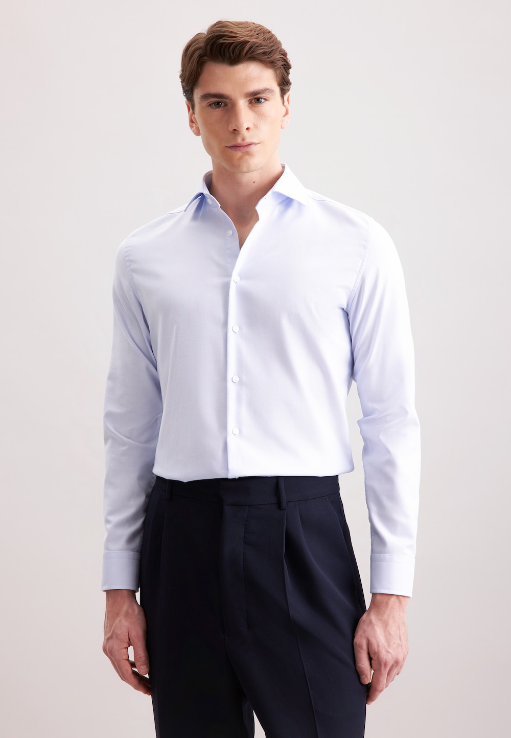 Herren Business Hemd - Fischgrat