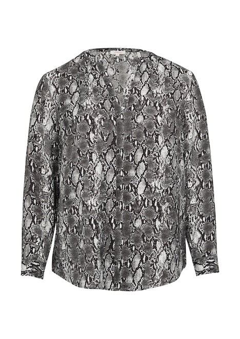 Bluse mit Animal-Print aus Viskosemix