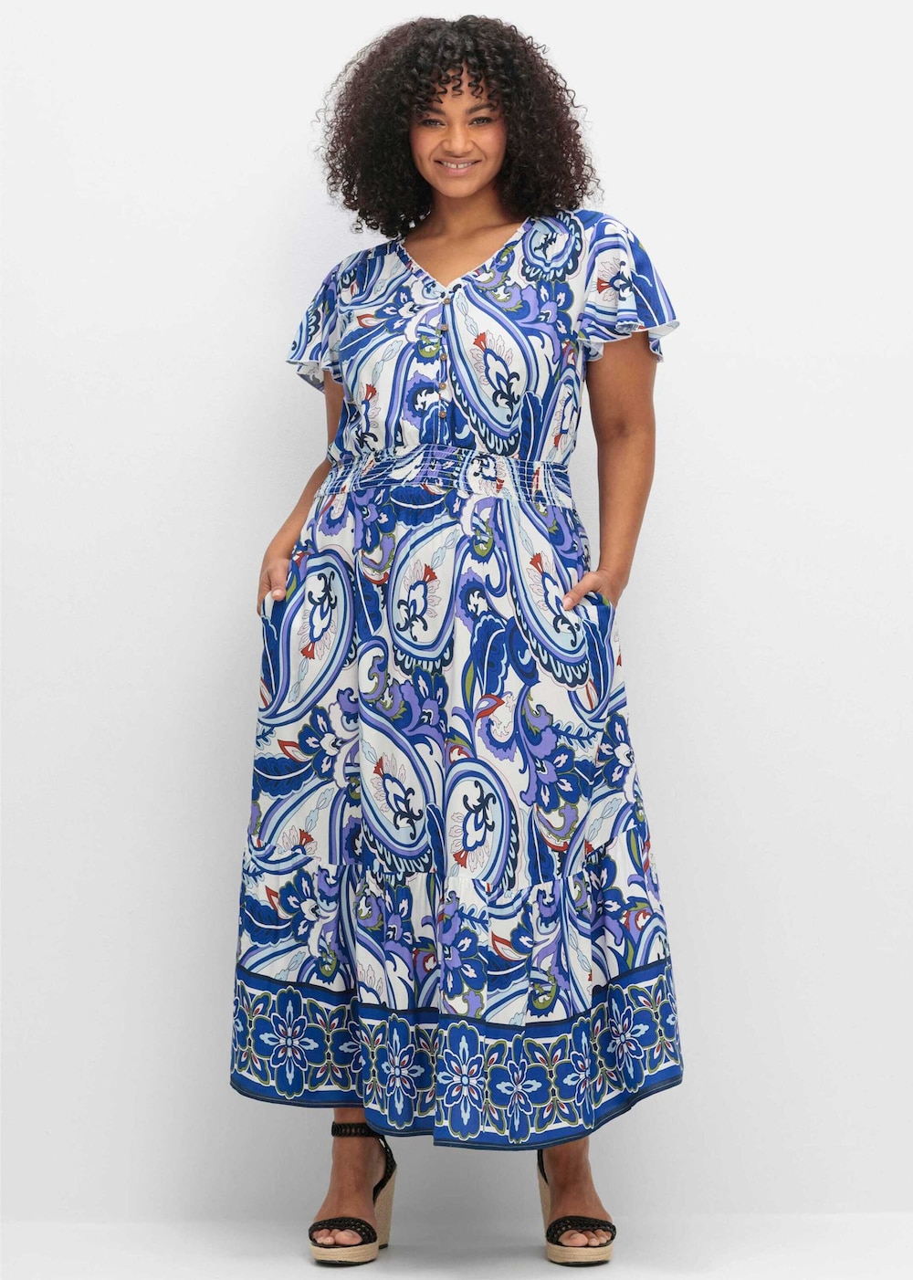 Druckkleid Kurzarm Sonstiges Muster
