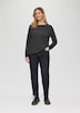 Langarm-Shirt mit Metallic-Garn-Effekt