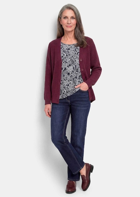 Elegante Strickjacke mit V-Ausschnitt