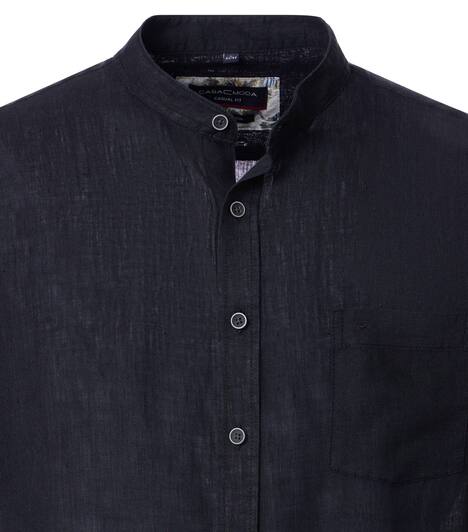 Leinenhemd uni Casual Fit